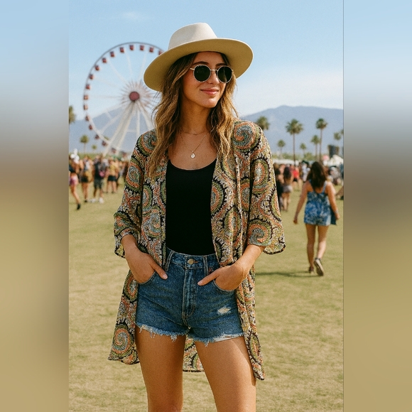 Bellatrix Tops - Bellatrix Multi Kimono Size M